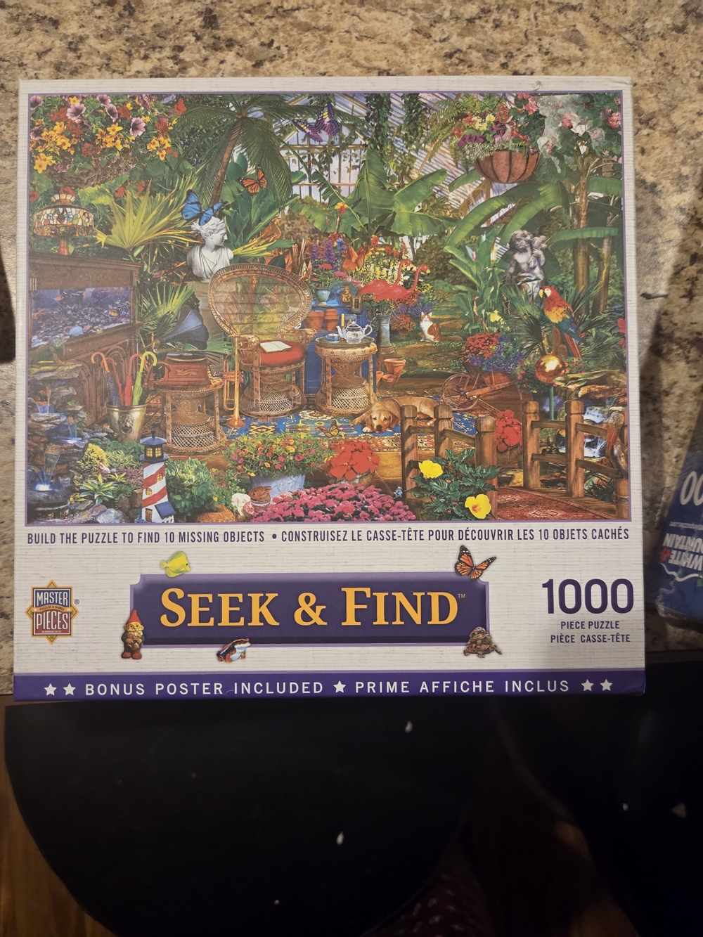 New Master Pieces Seek & Find Garden Hideaway 1000 Piece Jigsaw Puzzle